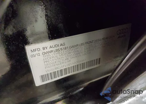 2013 Audi S4 3.0T Premium Plus from USA, damaged, VIN WAUBGAFL0DA035680